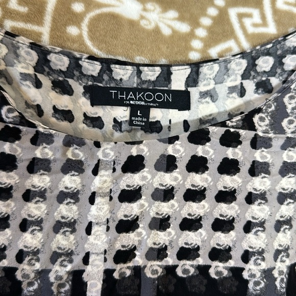 NWT Thakoon Design Nation Womens L Carnaby Street Dotted Shift Dress Black Gray - Picture 9 of 12